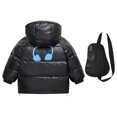 thumbnail image 3 of Hicidod Toddler Puffer Jackets Hooded Long Sleeve Zipper Winter Warm Down Coats Windproof Waterproof Thicken Infant Jacket, 3 of 4
