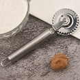 thumbnail image 4 of Stainless Steel Patterned Roller Embossing Knife, Texture Lace Dough Cutter With Serrated Edge, Kitchen Baking Tool For Making Lavioli Valentine Pancakes And Dough Pastries, Drum, 4 of 5