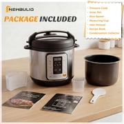 CONCETTA 6 QT Stainless Steel Electric Pressure Cooker, 12-in-1 Multi Electric Cookers, For Pressure, Rice, Steamer, Yogurt Maker, Slow Cook, New Sliver
