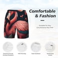 thumbnail image 5 of Lsque Mens Swim Trunks Colorful Floral Flamingo Pattern - Bathing Suit Compression Liner - Beach Swim Shorts Swimwear - (S-3XL) - Stretch Quick Dry -X-Large, 5 of 9