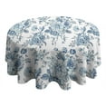 thumbnail image 4 of Pioneer Flower Floral Print Pattern Round Tablecloth 60"x60",Wrinkle Wipeable Table Cloth for Kitchen Dining Room Picnic Patio Party, 4 of 6