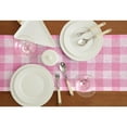 thumbnail image 5 of Linen Checkered Table Runners 72 Inches Long - 100% Pure Linen Pink Begonia Buffalo Plaid Table Runner 14 x 72 Inch Ideal for Dresser, Dining, 5 of 5