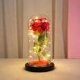thumbnail image 3 of Altsales Eternal Rose in Glass Dome with Led Light, Enchanted Rose in Glass Dome Valentine'S Day Gift for Home Decor Holiday Party, 3 of 9