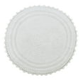 thumbnail image 2 of Better Trends Chic Round Bath Mat, 30" Diameter, 100% Cotton with Crochet Border, Water Absorbent, Ideal for Half Baths and Powder Rooms, Machine Washable, White - Lilly Crochet Collection, 2 of 6