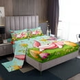 thumbnail image 1 of Erosebridal Cartoon Axolotl Sheet Set Twin, Spring Garden Flower Bedding Twin Size, Soft 3-Piece, 1 of 6