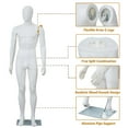 thumbnail image 4 of Kinbor 6FT Male Mannequin Dress Form Display, Manikin Torso Stand Realistic Full Body Mannequin for Retail Clothing Shops, Halloween Christmas Cosplay, White(Posture A), 4 of 8