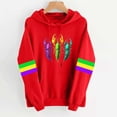 thumbnail image 4 of Felirenzacia Women's Carnival Hooded Sweatshirt, Mardi Gras Crewneck Long Sleeve Party Pullover Tops, S-3XL, 4 of 5