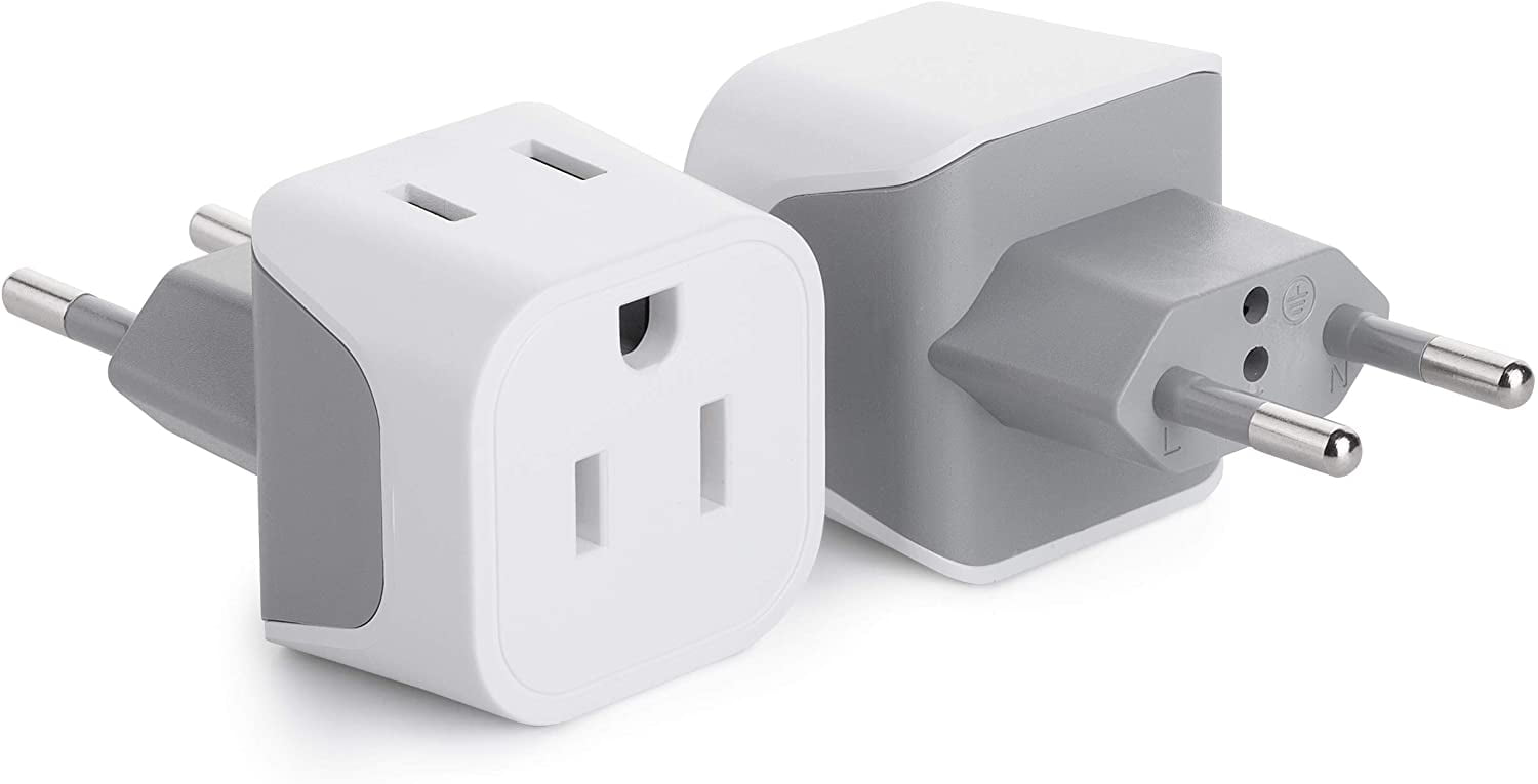 2pc American European To UK British Travel Charger Adapter Plug Outlet Converter 