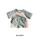 thumbnail image 5 of Guardurnaity Conjunto de pantalones cortos de camiseta de diseño Simple para niños, fiesta de verano para niños y niñas, Kit de pantalones de conjuntos de ropa Azul 90cm, 5 of 6