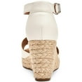 thumbnail image 3 of Style & Co. Womens Seleene Faux Leather Open Toe Wedge Sandals, 3 of 5