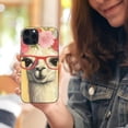 thumbnail image 3 of COMIO   Case Compatible with iPhone 14 Llama Name Cover  Cute Alpaca Girl  Funny Monogram Lightweight Slim  Protective, 3 of 4