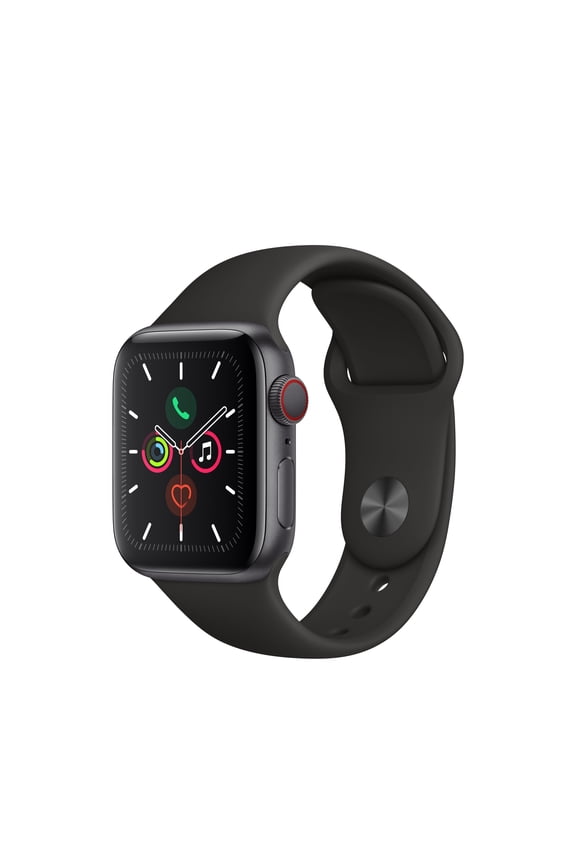 Pre-Owned Apple Watch Series 5 (GPSWiFi + Cellular, 40mm) - Aluminum Case - Black Sport Band - Space Gray