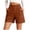 Coffee, variant on vigerkar High Waisted Shorts Women Cotton Button Detail Casual Shorts Vacation Short Pants with Pockets, Lightweight Classic Fit Summer Beach Travel (Coffee, S)