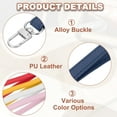 thumbnail image 3 of Uxcell Leather Wristlet Strap, PU Leather Keychain for Women Wallet Clutch Phone Car Key Dark Blue, 3 of 7