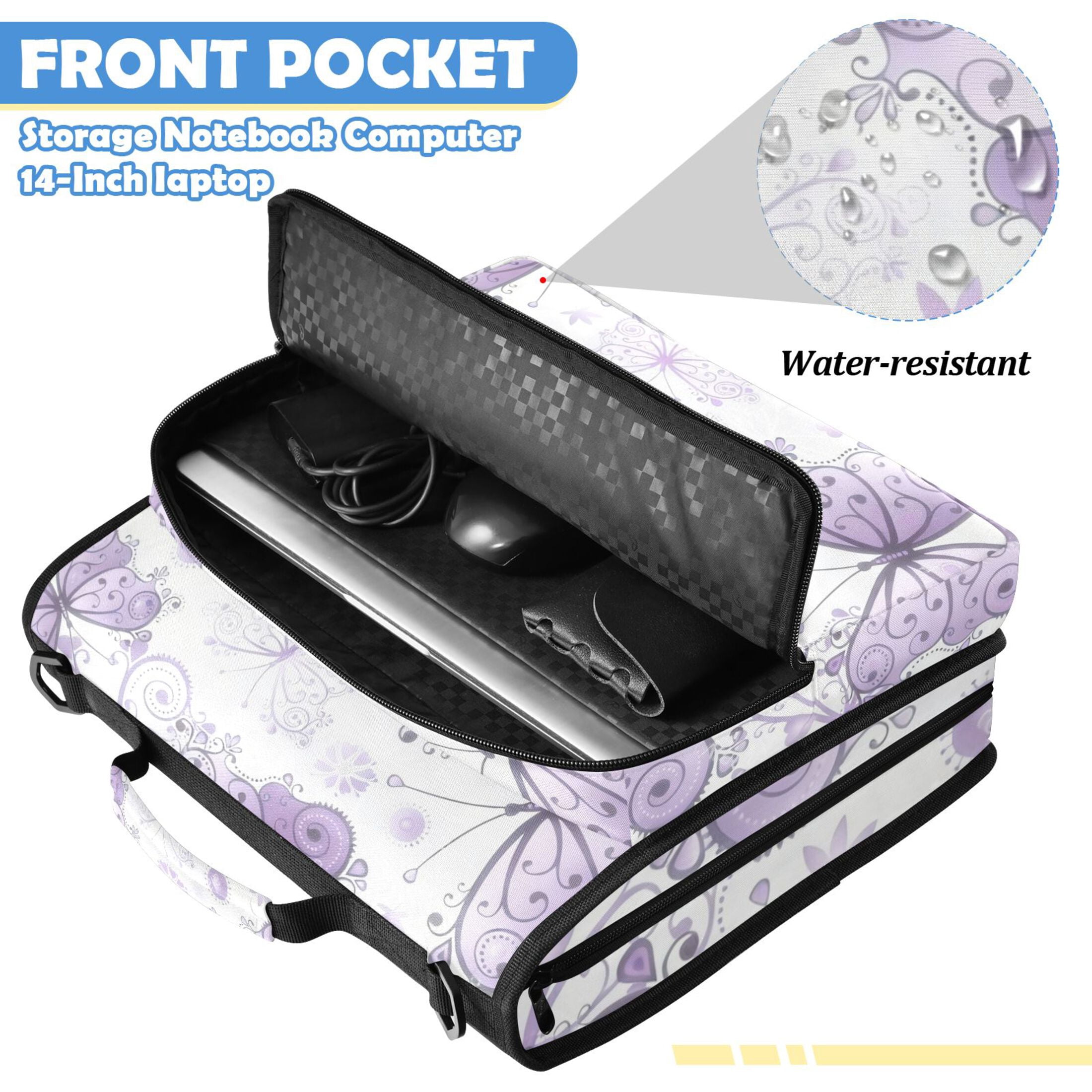 DIXRUYEE Zipper Binder File Keeper Documents Organized-Lavender Dream Butterfly Of Pattern