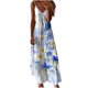 thumbnail image 1 of Vestido de Verano Casual sin Mangas Impreso Correa de Cuello en V Vestido de Sol Largo para las Mujeres, Vestido de Vacaciones Suelto, 1 of 5