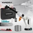 thumbnail image 2 of YOFIDRA - Pistola de lavado a presión eléctrica de 20500 rpm y 100 bar, 6 en 1, para lavado de coches, pistola pulverizadora de jardín para batería Makita de 18 V, 2 of 5