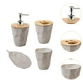 thumbnail image 6 of FashionCha Bathroom Accessories Set Home Bath Decor 4Pcs for Dorm Vanities Housewarming Light Grey, 6 of 9