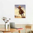 thumbnail image 3 of JRXY  Charles Marion Russell Art Prints - A Bad Hoss Poster - Western Cowboy Canvas Wall Art - Old West Painting Vintage Poster Cool Wall Decor for Living Room Bedroom Office  12x16 in, 3 of 5