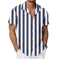 thumbnail image 5 of Timoontee Men's Short Sleeve Printed T Shirt Breathable Fabric Moisture Wicking V Neck Crew Neck Great For Multiple Quick Dry Blue XXXXXL, 5 of 7