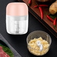 thumbnail image 4 of USB carga de eléctrica de alimentos frutas nueces pimienta jengibre carne de cocina mezc de 250ml rosa 3 3 s 250ml Rosa Sunnimix Picadora de ajo eléctrica, 4 of 7