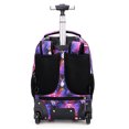 thumbnail image 2 of Rolling School Book Pack Multifunction Trolley Bags Luggage Wheels Backpack, 2 of 6