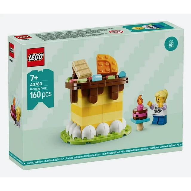 Set de construcción LEGO para tarta de cumpleaños 40780, 160 piezas, para mayores de 7 años