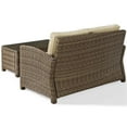 thumbnail image 4 of Afuera Living Modern 2 Piece Wicker Patio Sofa Set in Brown and Sand, 4 of 12