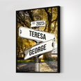 thumbnail image 2 of Personalized Canvas Wall Art - Lovers Crossroads Street Sign Art Canvas or Poster - Anniversary, Couple, Wedding Gift Canvas Wall Art Print for Home - Gift for Her, Gift for Him, 2 of 4
