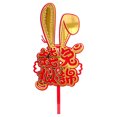 thumbnail image 3 of Lubelski New Year Cake Topper Cartoon Chinese Style Food Grade Reusable with Blessing Words Decorative DIY 2023 Cute Rabbit Ears Cake Decorating Topper for Party, 3 of 8