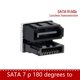 thumbnail image 2 of 2 Piezas PH571 Adaptador de Placa Base de Computadora Adaptador de 180 Grados Conector de Adaptadores de Interfaz SATA 7PIN para Computadoras de Escritorio, 2 of 5