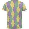 thumbnail image 2 of Mardi Gras Jester Costume Mens T Shirt Heather White 2XL, 2 of 2