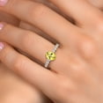 thumbnail image 4 of Gem Stone King 14K Two Tone Gold Canary Mystic Topaz and Lab Grown Diamond Engagement Ring for Women | 2.65 Cttw | Oval 9X7MM | Gemstone November Birthstone | Size 5, 4 of 6