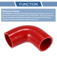 thumbnail image 4 of Unique Bargains 1 Pcs 54mm 2.13" ID 90mm 3.54" Length 90 Degrees Red Car Silicone Hose Coolant Hose Universal, 4 of 7