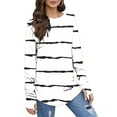 thumbnail image 5 of Wancir Women's Casual Long Sleeve Tops Crew Neck Round Hem Loose T-Shirts Tunic Tops with Thumb Holes S-3XL, 5 of 5
