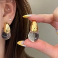 thumbnail image 2 of Elegant Teardrop Shaped Resin Earrings Comfortable Posts for Casual or Formal Outfits, 2 of 9