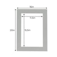 thumbnail image 3 of Mid Grey Acid Free 16x20 Picture Frame Mats with White Core Bevel Cut for 12x16 Pictures - Fits, 3 of 3