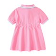 thumbnail image 6 of Curuila Toddler Kids Girls School Dress Short Sleeve Graphic Print Lapel Button Down Summer Comfort Dresses Size 2-3 Years, 6 of 9