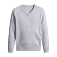 thumbnail image 4 of Yaoyar Men's Cotton Knitted Sweater Long Sleeve V-Neck Thin Slim Fit Business Casual Pullover Sweater, 4 of 6