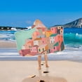 thumbnail image 2 of Yayeee Kids Hooded Towels Toddler Soft Absorbent Beach Bathing Wrap 50" x 23.5", Cityscape Painting, 2 of 5