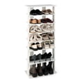 thumbnail image 1 of Giantex 7-Tier Wood Shoe Rack, Free Standing Vertical Shoe Racks w/Shelves of Different Heights, Rack Organizer, White, 1 of 10