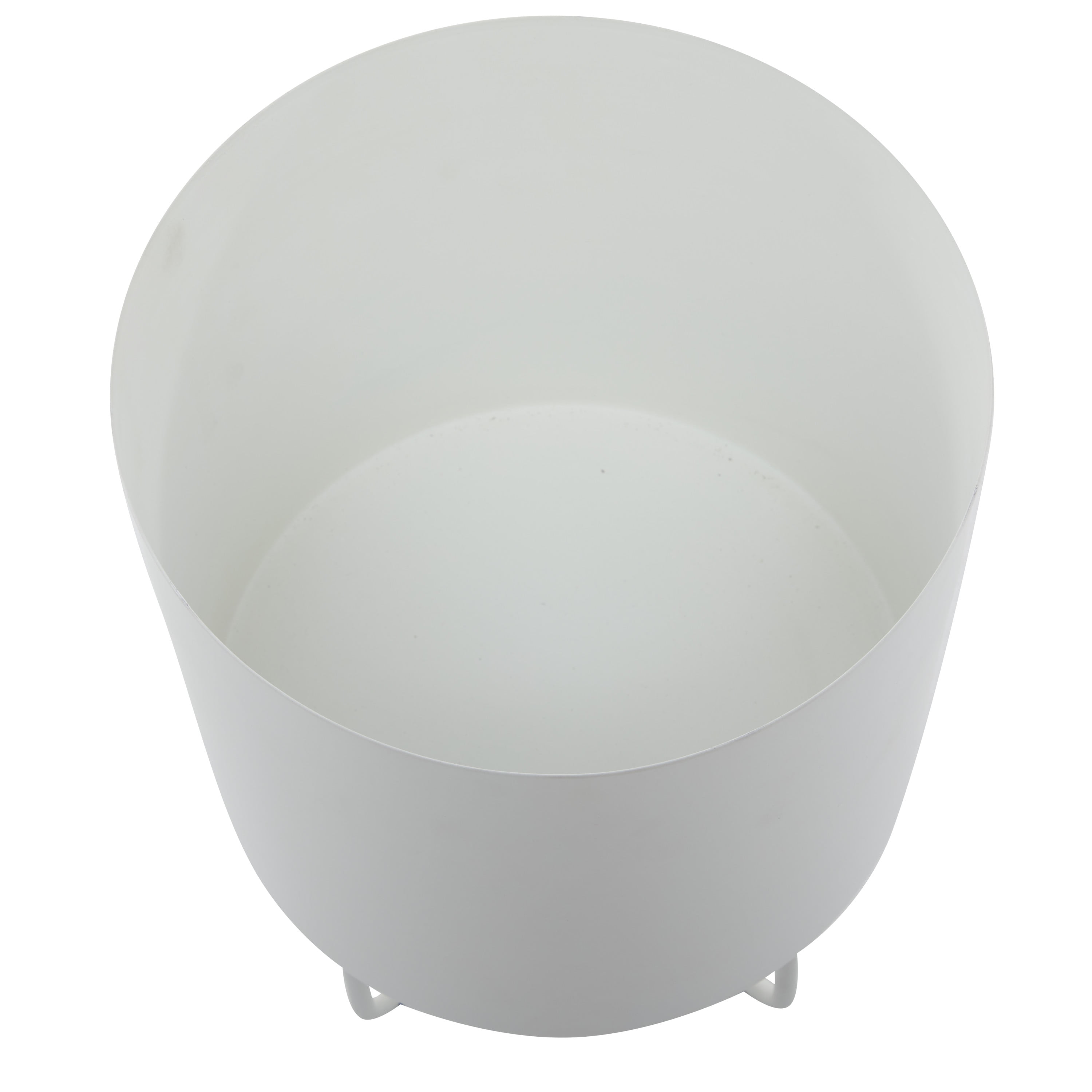 CosmoLiving by Cosmopolitan White Metal Indoor Outdoor Indoor Outdoor Planter, Set of 2 16", 13"H