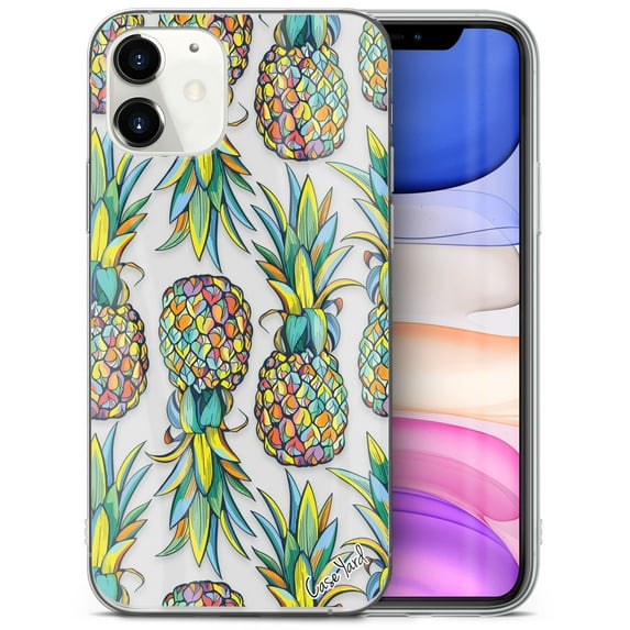 TPU Clear Case for iPhone 13 Mini with Summer Pineapple design phone cover