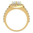 thumbnail image 4 of 2.03 ctw Halo Anniversary Ring for Women | Heart Cut Zirconia Diamond | Hyperallergenic Solid 18K Yellow Gold, 4 of 5