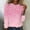 Pink, variant on Aobny Women's Streetwear Blouse Pink Sparkly Trendy Clothes Long Sleeve Crew Neck Adults Shirts