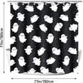 thumbnail image 2 of Halloween Shower Curtain, Ghost Shower Curtain with 12 Hooks, 72"x72" Black Waterproof Curtains for Bathroom Decor Toilet & Bathtub, Funny Halloween Decor & Gift, 2 of 6