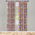 thumbnail image 3 of Ambesonne Circus Curtains, Tent Clown Icecream Ring, Pair of 28"x95", Multicolor, 3 of 5