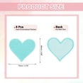 thumbnail image 2 of Uxcell 8Pack Iron on Heart Patches Sew on Heart Embroidered Patches, 70mm Light Blue, 2 of 7