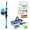 Blue, variant on Moclever 4ft Kids Telescopic Fishing Rod and Reel Combo Kit with 56Pcs Lures for Boys Girls, Blue