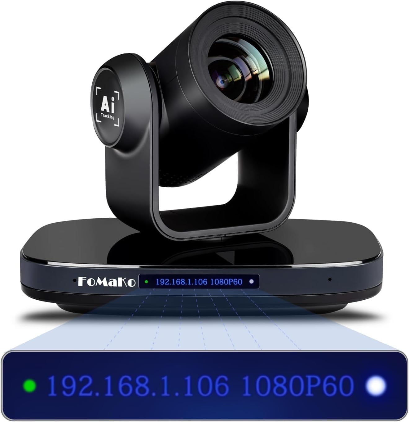 FoMaKo HDMI 1080P60 AI Auto-Tracking 20X video Camera Bundle ( K20x3+ KC608+KC601)